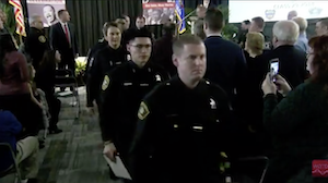 Law Enforcement Recruits Walk at the Class-29 Law Enforcement Academy Gradution Ceremony 